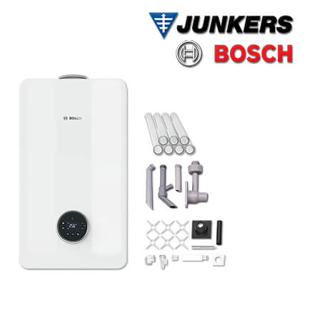 Junkers Bosch GCC53-018 mit Gas-Kombitherme GC5300iW 20/24 C 23, Abgas Schacht