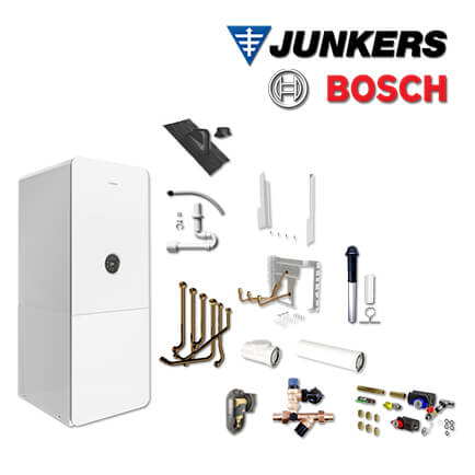 Junkers Bosch GC5300i WM 17/100S, GC-S5305, horizontal, Abgas Dach schwarz, L/LL