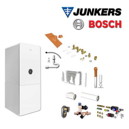 Junkers Bosch GC5300i WM 17/100S, GC-S5336, bauseitig, Abgas Dach rot, L/LL