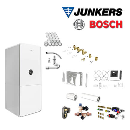 Junkers Bosch GC5300i WM 24/100S, GC-S5341, bauseitig, Abgas Dach schwarz, L/LL