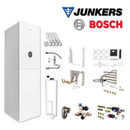 Junkers Bosch GC5300i WM 24/210 SO, GC-S5345, horizontal, Abgas Schacht, L/LL