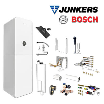 Junkers Bosch GC5300i WM 24/210 SO, GC-S5349, horizontal, Abgas Dach schw., L/LL