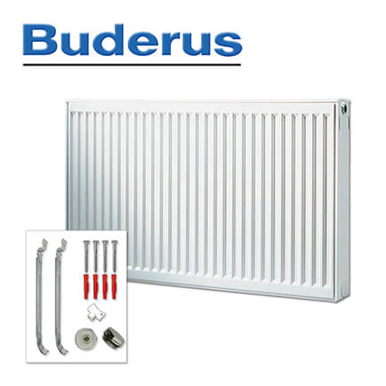 Buderus Heizkörper, Flachheizkörper, Kompakt C-Profil Typ 33 400×900 mm (H x L)