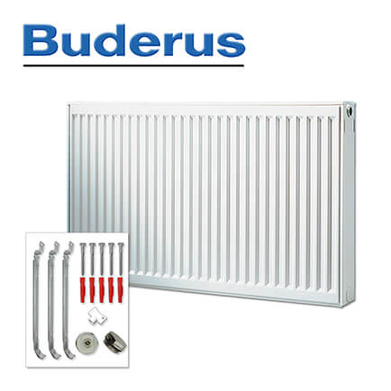Buderus-7750003723-1 Buderus Heizkörper, Flachheizkörper, Kompakt C-Profil Typ 33 600×2300 mm (H x L)