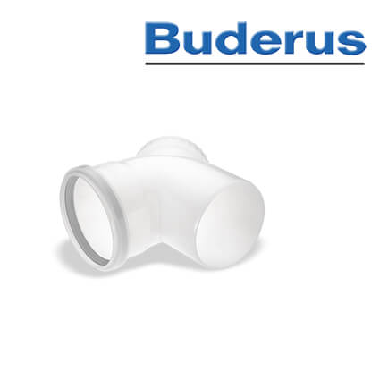 Buderus-87090882-1 Buderus PP Bogen mit Prüföffnung, 87°, Ø 125 mm