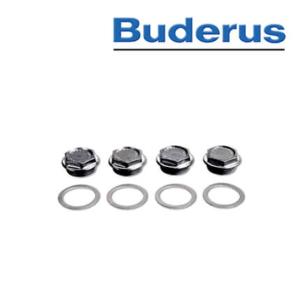 Buderus-8718544963-1 Buderus Dichtstopfen G 1 1/2 mit Dichtring, 4 Stück
