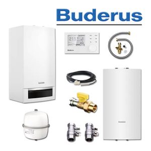 Buderus GB172 14 kW Brennwerttherme, H65W Speicher, RC310, L / LL
