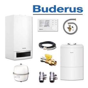Buderus GB172 14 kW Brennwerttherme, WU160W Speicher, RC310, L / LL