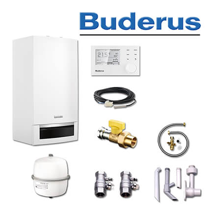 Buderus GB172 14 kW Gas-Brennwerttherme, ein Heizkreis, RC310, E / H