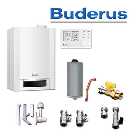 Buderus GB172 T50 24 kW Gas-Brennwerttherme, Bedienteil RC310, E / H