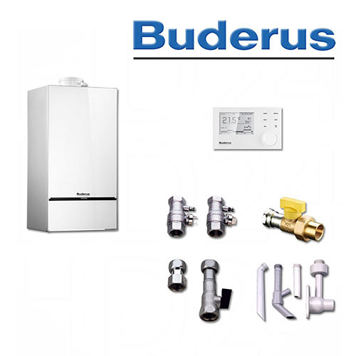 Buderus GB182-20iK, W43, Brennwert-Kombitherme, weiß, ein Heizkreis, RC310