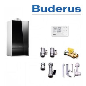 Buderus GB182-20iK, W43, Brennwert-Kombitherme, schwarz, ein Heizkreis, RC310