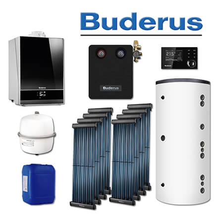 Buderus GB192-15i, SL122, Gas-Brennwerttherme, schwarz, 8 x SKR10 CPC, HS750