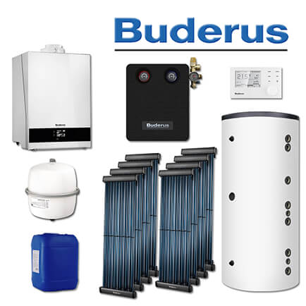Buderus GB192-15i, SL122, Gas-Brennwerttherme, weiß, 8 x SKR10 CPC, HS750