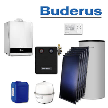 Buderus GB192-15i, SL121, Gas-Brennwerttherme, weiß, 5 x SKT1.0-s, P750 S