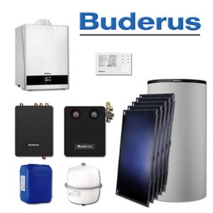 Buderus GB192-15i, SL122, Gas-Brennwerttherme, weiß, 5 x SKT1.0-s, PNR750