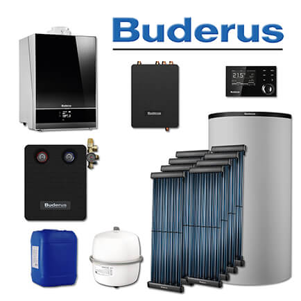 Buderus GB192-15i, SL122, Gas-Brennwerttherme, schwarz, 8 x SKR10 CPC, PNR750