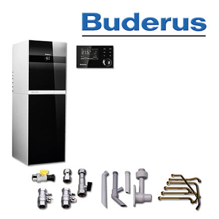 Buderus GB192-15iT 150S, W60, Gas-Brennwerttherme, schwarz, 1 HK, seitlich