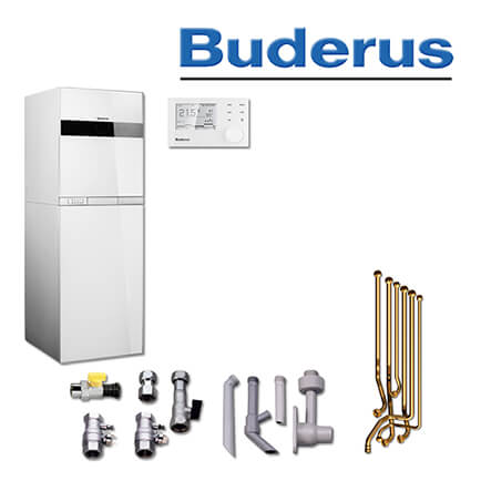 Buderus GB192-15iT 100S, W60, Gas-Brennwerttherme, weiß, 1 HK, oben