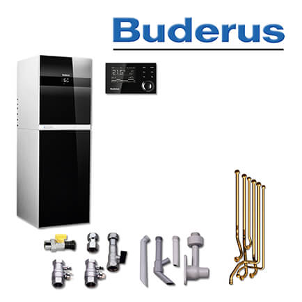 Buderus GB192-15iT 150S, W60, Gas-Brennwerttherme, schwarz, 1 HK, oben