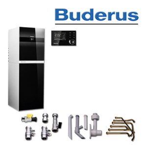 Buderus GB192-25iT 150S, W60, Gas-Brennwerttherme, schwarz, 1 HK, seitlich