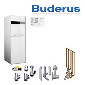 Buderus GB192-25iT 150R, W60, Gas-Brennwerttherme, weiß, 1 HK, oben