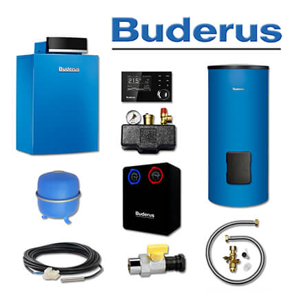 Buderus GB212-30, K61, Gas-Brennwertkessel, SU200 Speicher, HSM25, E/H