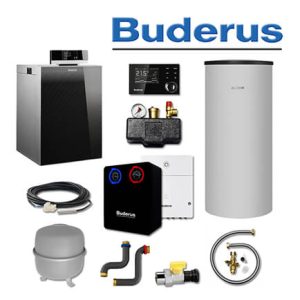 Buderus KB192i-22, K77, Gas-Brennwertkessel, SU160 Speicher, HSM25, Erdgas