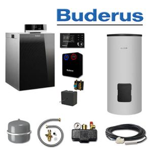Buderus KB195i-15, K80, Öl-Brennwertkessel, SU160 Speicher, HSM20, RC310