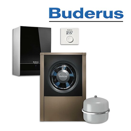 Buderus WLW196i-6 AR E, Luft-/Wasser-Wärmepumpe, Bedieneinheit RC100 H