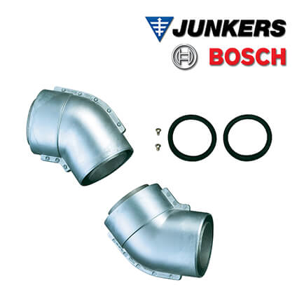 Junkers Bosch AZ 201 Luft-/Abgasbogen 45° 2 Stück