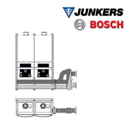 Junkers Bosch Kaskadenunit L2 Anschlussset für 2er Kaskade