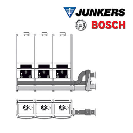 Junkers Bosch Kaskadenunit L2 Anschlussset für 3er Kaskade