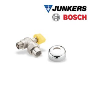 Junkers Bosch Gashahn R 3/4 Eckform Rosette Nr. 440/12