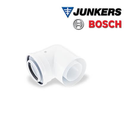 Junkers-Bosch-7738112648-1 Junkers Bosch FC-CE80-87 Luft-/Abgasbogen konzentrisch DN80/125, 87°