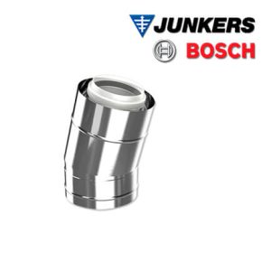 Junkers Bosch FC-CE80-15 Luft-/Abgasbogen konzentrisch DN80/125, 15°, Edelstahl
