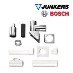Junkers Bosch FC-Set110-C53x Grundbausatz DN110/160, Fassade hinten, Edelstahl
