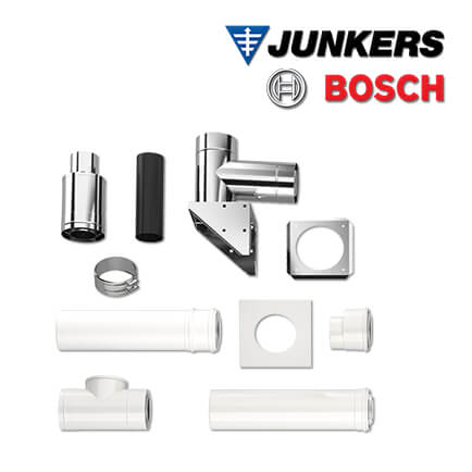 Junkers Bosch FC-Set110-C53x Grundbausatz DN110/160, Fassade hinten, Edelstahl