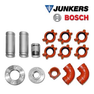 Junkers Bosch Anschlussset 3 für T540-2, Vor-/Rücklauf seitlich
