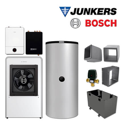 Junkers Bosch CS758 mit Luft/Wasser-Wärmepumpe CS7000iAW 13 IRE, BHS 1000, FF20