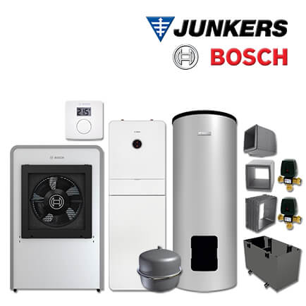 Junkers Bosch CS752 mit Luft/Wasser-Wärmepumpe CS7000iAW 17 IRMB, WH 370 LP1 B