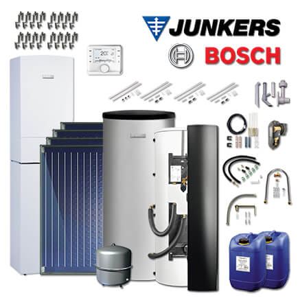 Junkers Bosch CSW63 mit Brennwerttherme CSW 24/75-3, CW400, BBS400-5, 4xFKC