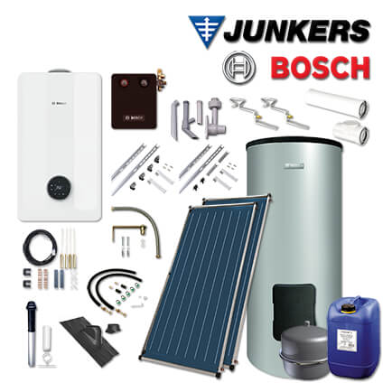 Junkers Bosch GC5300iW 24 P, GC53-004 mit 2xFCC, WS300-5, Abgas Dach schwarz