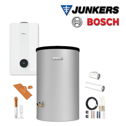 Junkers Bosch Gaskessel GC5800iW 14 P 23, GC58-012, W120-5, Abgas Dach rot