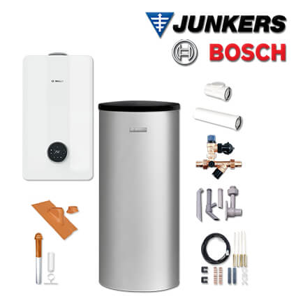 Junkers Bosch Gaskessel GC5800iW 14 P 23, GC58-014, W160-5, Abgas Dach rot