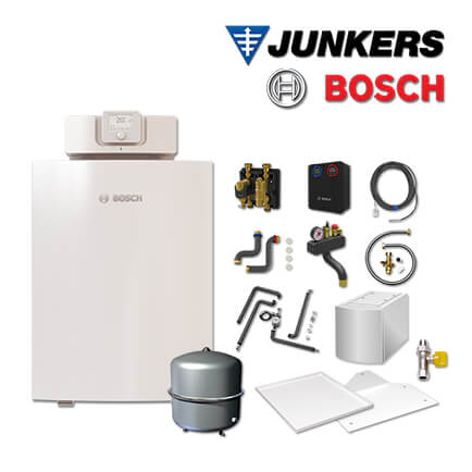 Junkers Bosch GC7F18 mit Gaskessel GC7000F 22, WST 160-2 HRC, HSM25/6 MM100