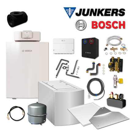 Junkers Bosch Gaskessel GC7000F 30, GCH715 mit MH200, WH 200-3, HS25/6