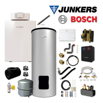 Junkers Bosch Gaskessel GC7000F 30, GCH717 mit MH200, WH 290 LP, HS25/6