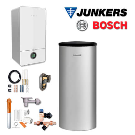 Junkers Bosch Gastherme GC7000iW 14-1, GC-S753 mit W160-5, Abgas Dach rot, E/H