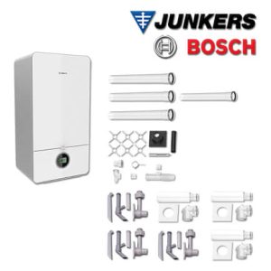 Junkers Bosch 3x Brennwert-Kombitherme GC7000iW 24 C, MFB703 mit Abgas Schacht